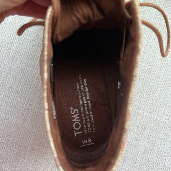 Toms Desert Floral Leather Printed Wedge Booties - Picture 4 of 5